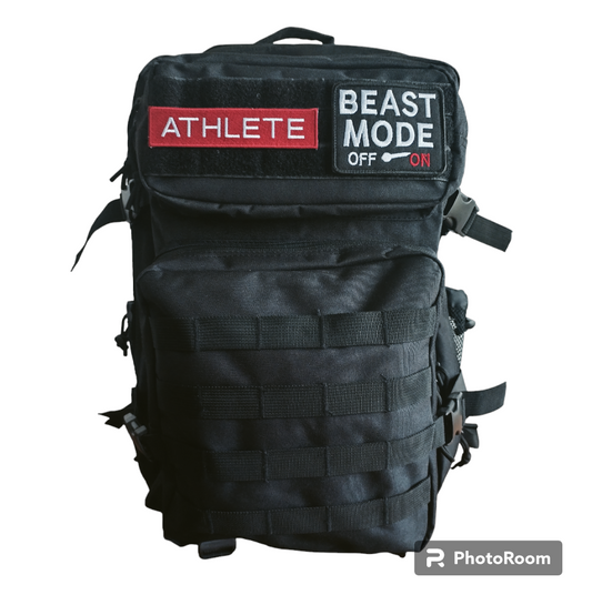 45 Litre Capacity Waterproof Custom Molle Athletes Backpack (Black)