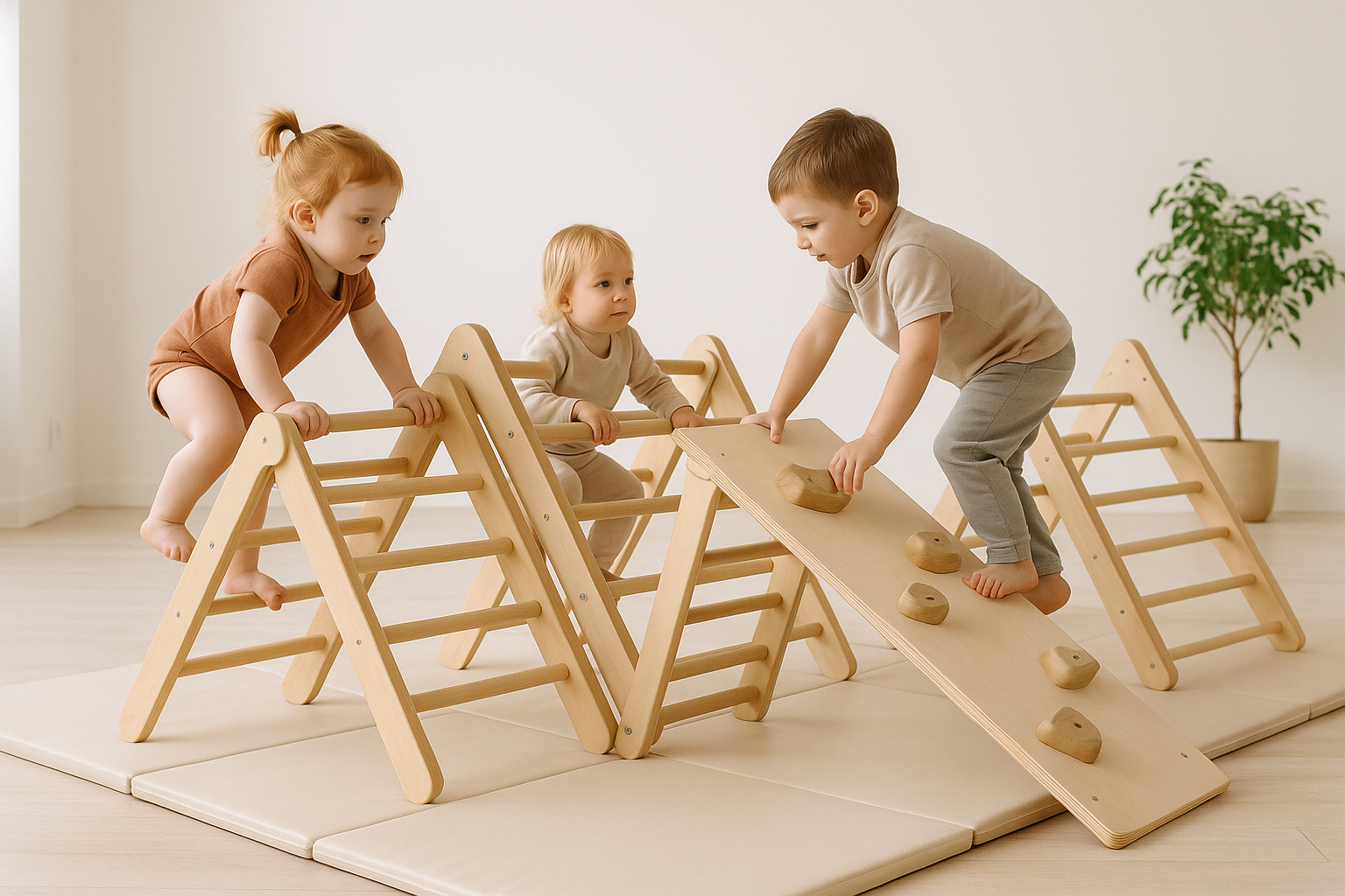 Pikler triangle set for kids